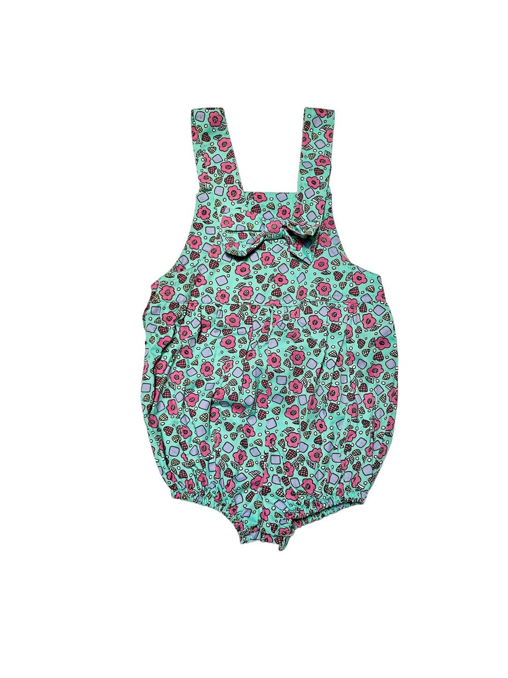 Vintage Radishes & Roses Bubble Romper Size 4T